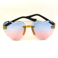 Girls Fashion Sunglasses Rimless Heart