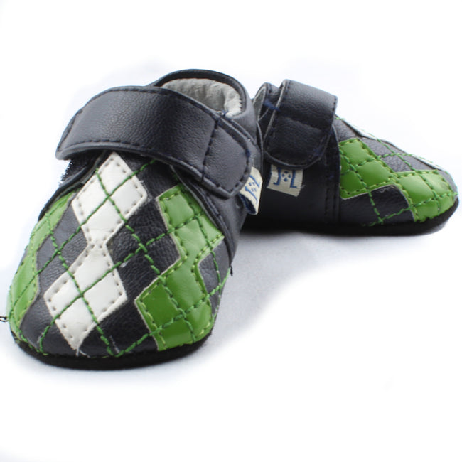 Jack & Lily Infant Boy Shoes Argyle Green Navy