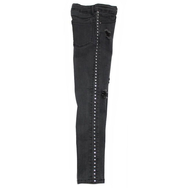 DEX Big Girl Black Denim Jeggings Metal Studs