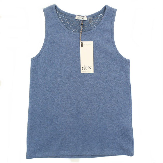 DEX KIDS Big Girl Blue Tank Top Front