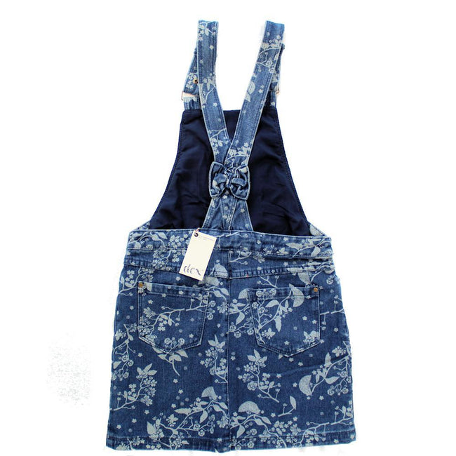 DEX KIDS Big Girl Denim Jumper With Back Bow Back