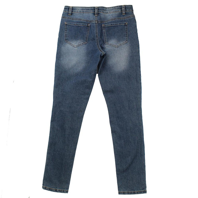 DEX KIDS Big Girl Distressed Patched Denim Jeans Back