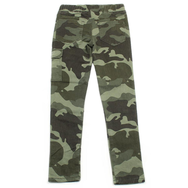 DEX KIDS Big Girl Green Camo Jeggings Back