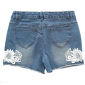 DEX KIDS Big Girl Lace Detail Jean Shorts Back