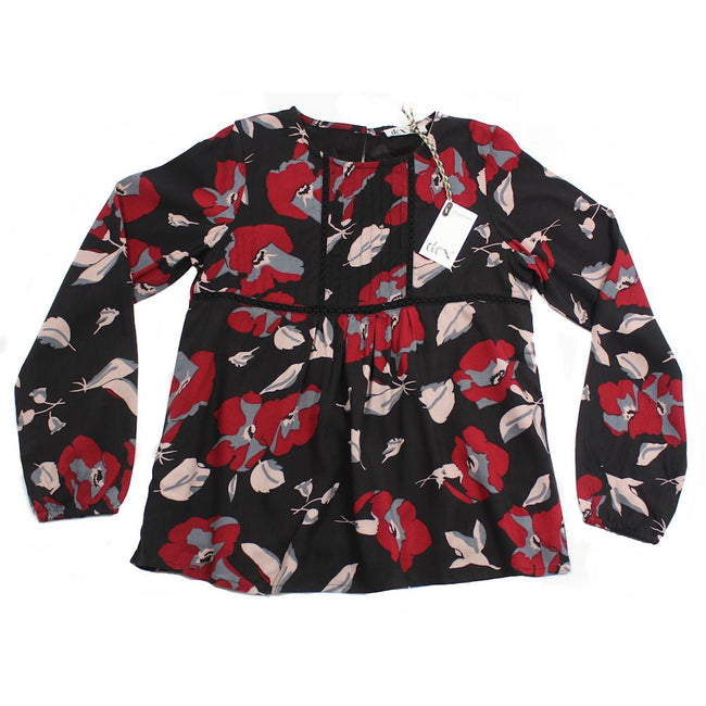 DEX KIDS Big Girl Long Sleeve Floral Top