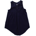DEX KIDS Big Girl Navy Eyelet Tank Top Back