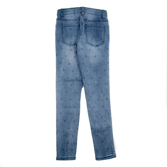 DEX KIDS Big Girl Pull On Skinny Denim Polka Dots Jeggings Back