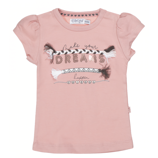 DIRKJE Little Girl Old Pink "Dreams" Tee