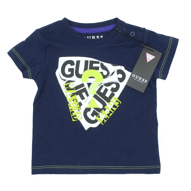 GUESS KIDSWEAR Baby Boy Short Sleeve Dark Blue T-Shirt