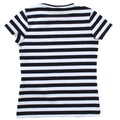 GUESS KIDSWEAR Preteen Girl Black and White Striped Tee Shirt