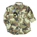 GUESS KIDSWEAR Little Boy Long Sleeve Camo Shirt Front