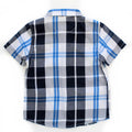 GUESS KIDSWEAR Little Boy Plaid Short Sleeve Shirt Back