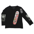 GUESS KIDSWEAR Little Boy Skateboard Long Sleeve Tee Shirt Front