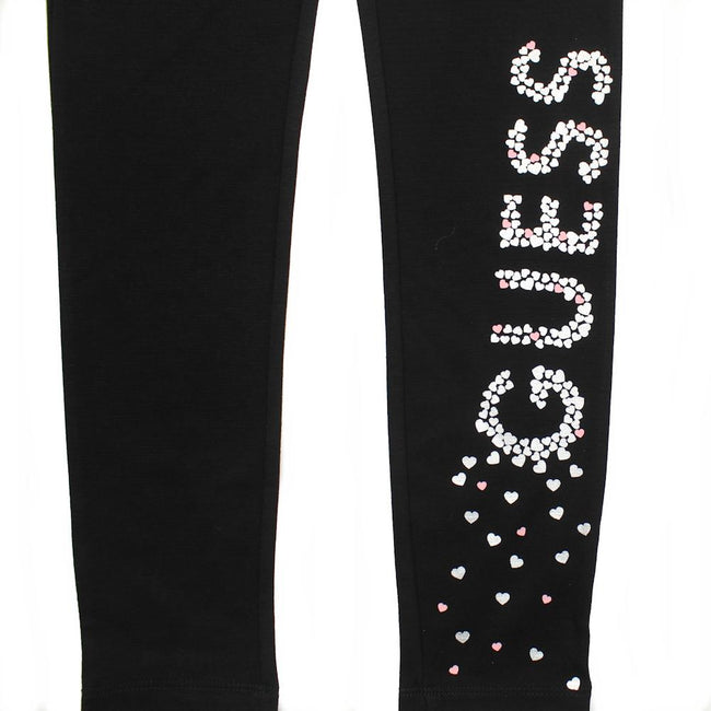 GUESS KIDSWEAR Little Girl Foil Hearts Leggings Detail