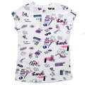 GUESS KIDSWEAR Little Girl Graphic AOP Short Sleeve Tee Shirt Back