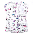 GUESS KIDSWEAR Little Girl Graphic AOP Short Sleeve Tee Shirt