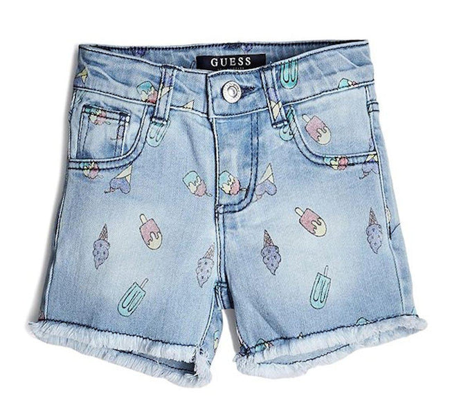 GUESS KIDSWEAR Little Girl Ice Cream Print Shorts