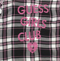 GUESS KIDSWEAR Little Girl Long Sleeve Plaid Shirt Dress Embroidered Logo