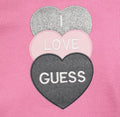 GuessKIDSWEAR Little Girl Pink Sweatshirt Hearts Glitter