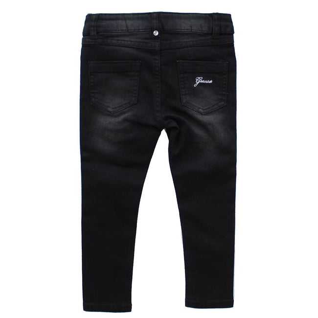 Guess KIDSWEAR Little Girl Black Skinny Jeans Rhinestone Star