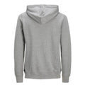 Jack Jones Davis Light Grey Zippered Hoodie Back