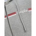 Jack Jones Davis Light Grey Zippered Hoodie Logo