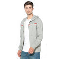 Jack Jones Davis Light Grey Zippered Hoodie Model