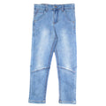mid little girl washed denin jeans front