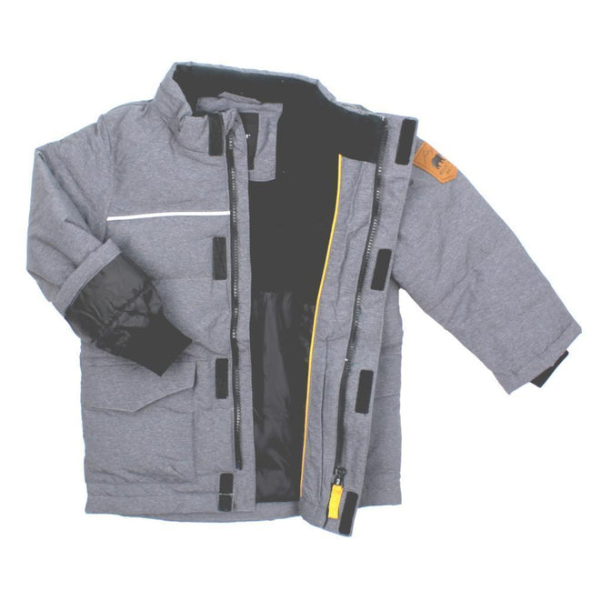 NAME IT Baby and Little Boys Down Filled Grey Winter Coat Inside