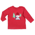 NAME IT  Baby Girls or Boys Red Long Sleeve Tee with Rudolph.