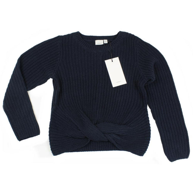 Name It Tween Teen Front Knot Navy Sweater