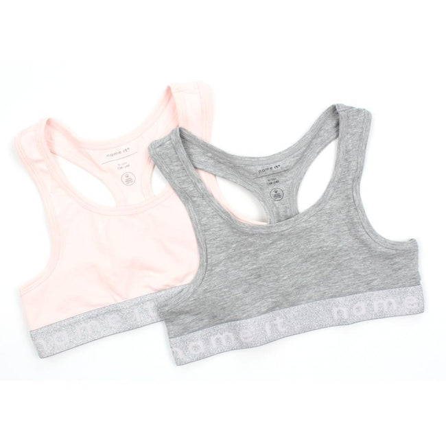 NAME IT Little to Teen Girls Short Sport Top 2 Pack