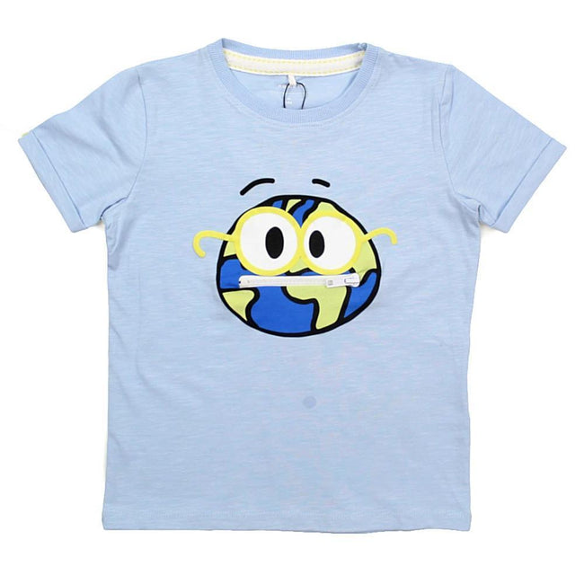 NAME IT "EMOJI" Little Boy Organic Cotton Short Sleeve T-Shirt