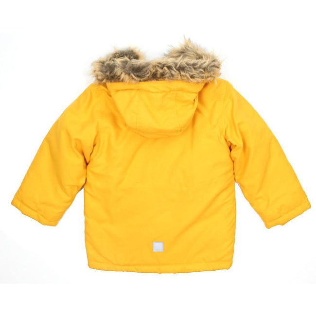 NAME IT Little Boys Golden Orange Winter Jacket Back