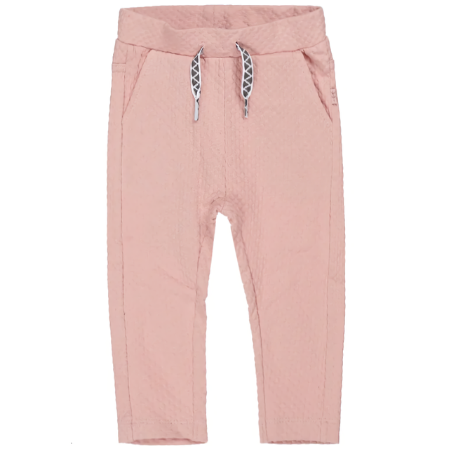 DIRKJE Little Girl Old Pink Waffle Trousers Front