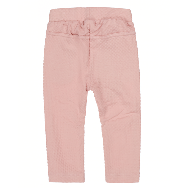 DIRKJE Little Girl Old Pink Waffle Trousers Back