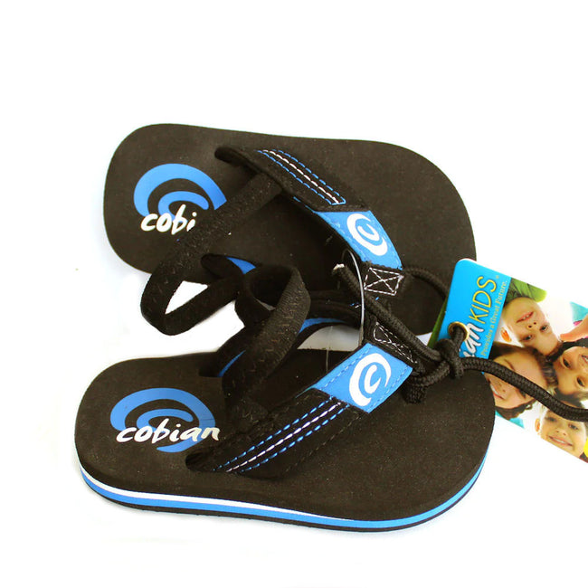 COBIAN  Little Boy or  Girl Black Blue Flip Flop Sandals