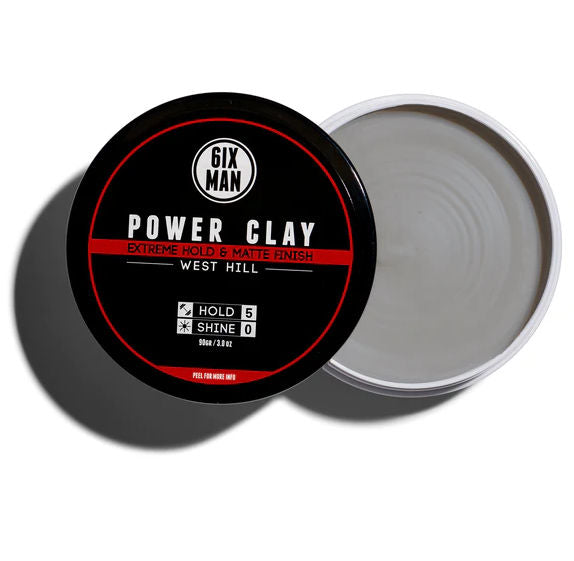 6IXMAN POWER CLAY EXTREME HOLD AND MATTE FINISH