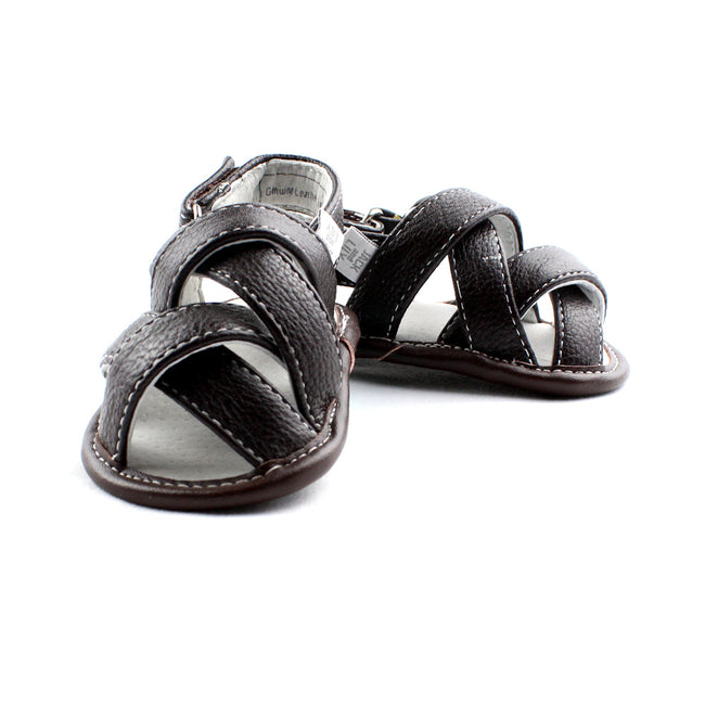 Jack & Lily My Shoes Baby Boys Brown Sandals