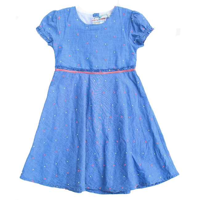 BOBDEBAR Little Girl Blue Short Sleeve Dress