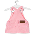 Losan Little Girl Pink Pinafore Jumper with Rhinestone Details