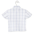 Losan Infant Boy White Blue Checked Shirt