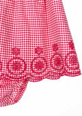 Losan Infant Baby Girl Red Checkered Lined Dress and Knickers