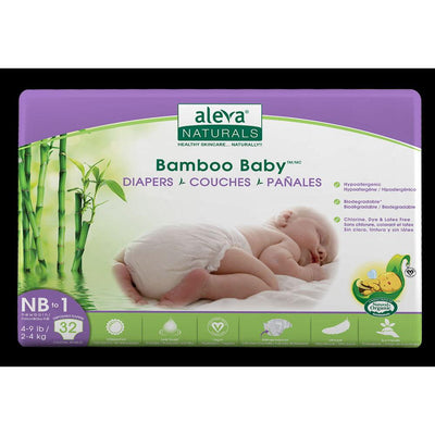 ALEVA Naturals Baby Bamboo Diapers Size Newborn