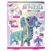 Color your own 3D puzzle, puppy 3D puzzle kit