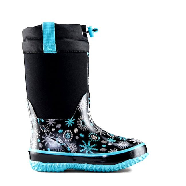 Cougar Kids Girls Black Flurry Winter Neoprene Boots -35Â°F
