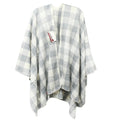 Great Northern Ladies Grey Plaid Poncho 1