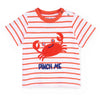 Hatley Baby Boy Pinch Me Crab Orange Stripes Tee Front