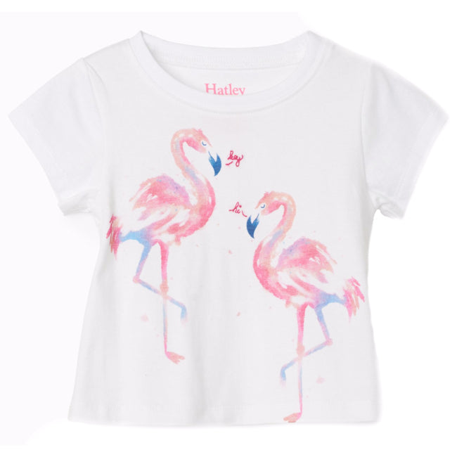 Hatley Fancy Flamingo Baby Girl Tee Front