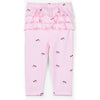 Hatley Baby Girl Pink Bunnies Leggings with Bum Ruffles